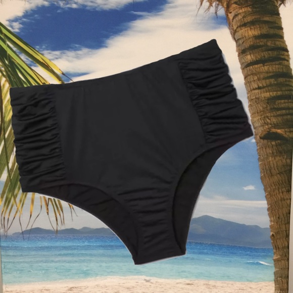 Ava & Viv 20/22 24/26 Ruched High Bikini Bottoms - Picture 3 of 8